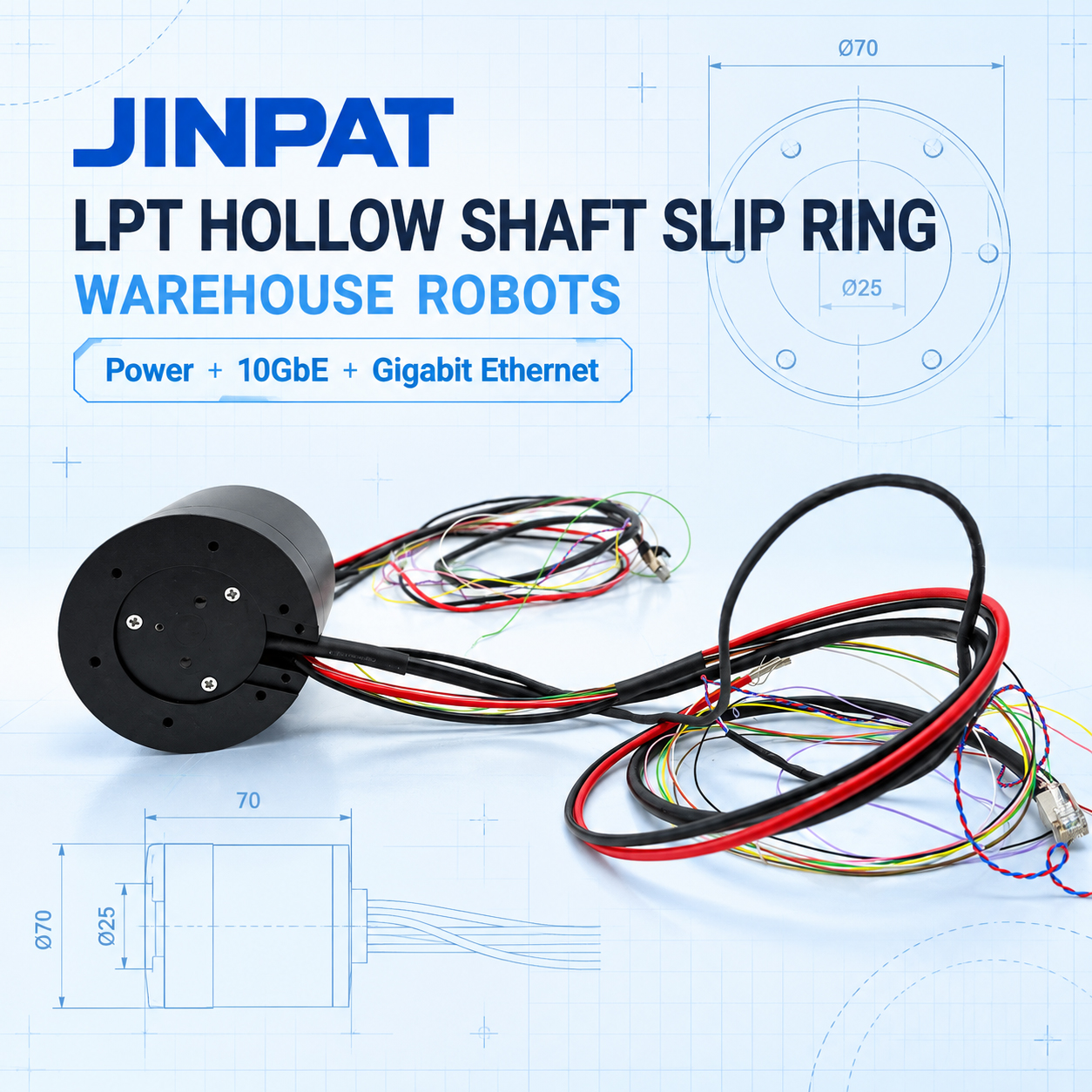 JINPAT LPT Hollow Shaft Slip Ring FAQ for Warehouse Robots
